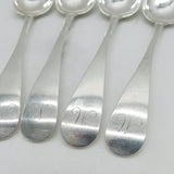 Perth Scottish Provincial Sterling Silver Set of Dessert Spoons Antique c1800s