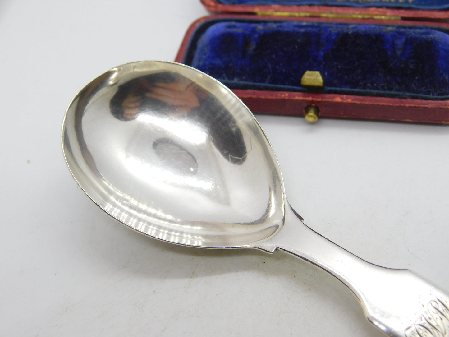 Georgian Stering Silver Fiddle Pattern Tea Caddy Spoon 1822 London Antique