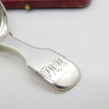 Georgian Stering Silver Fiddle Pattern Tea Caddy Spoon 1822 London Antique