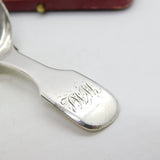 Georgian Stering Silver Fiddle Pattern Tea Caddy Spoon 1822 London Antique