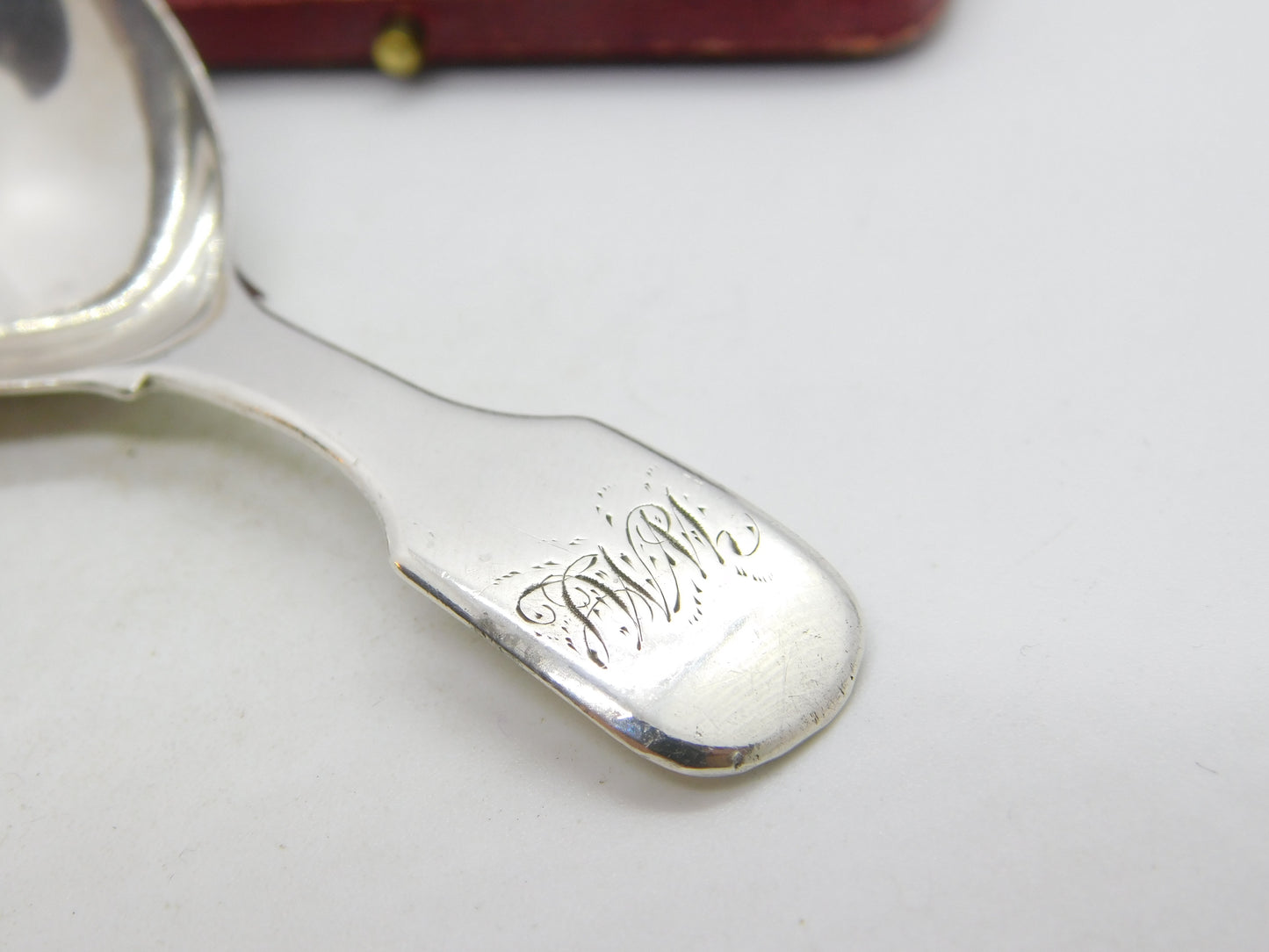 Georgian Stering Silver Fiddle Pattern Tea Caddy Spoon 1822 London Antique