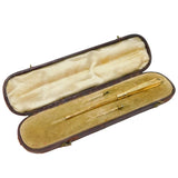 Georgian Boxed 9ct Yellow Gold Sewing Button or Thread Hook Set Antique c1790s