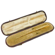 Georgian Boxed 9ct Yellow Gold Sewing Button or Thread Hook Set Antique c1790s