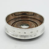 Sterling Silver & Turned Wooden Bottle Coaster Vintage 2006 Sheffield