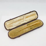 Georgian Boxed 9ct Yellow Gold Sewing Button or Thread Hook Set Antique c1790s