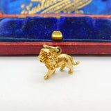 9ct Yellow Gold Leo the Lion Zodiac Charm or Pendant 1971 London Vintage