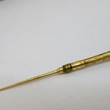Georgian Boxed 9ct Yellow Gold Sewing Button or Thread Hook Set Antique c1790s