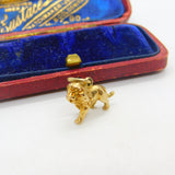 9ct Yellow Gold Leo the Lion Zodiac Charm or Pendant 1971 London Vintage