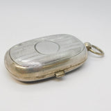 Sterling Silver Lined Pattern Double Sovereign Case Antique 1914 Birmingham