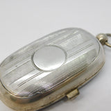 Sterling Silver Lined Pattern Double Sovereign Case Antique 1914 Birmingham