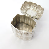 19th Century Dutch Sterling Silver Peppermint Box Antique 1849 Floral Pattern