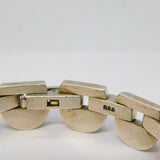 Mexican .900 Silver Chunky Chain Link Bracelet Vintage c1970 - 50g