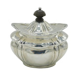 Art Deco Sterling Silver Fluted Pattern Tea Caddy Antique 1919 London