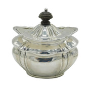 Art Deco Sterling Silver Fluted Pattern Tea Caddy Antique 1919 London