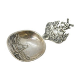 Sterling Silver Dutch Windmill Sailing Scene Tea Caddy Spoon Antique 1926 London