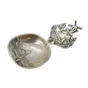 Sterling Silver Dutch Windmill Sailing Scene Tea Caddy Spoon Antique 1926 London
