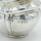Art Deco Sterling Silver Fluted Pattern Tea Caddy Antique 1919 London