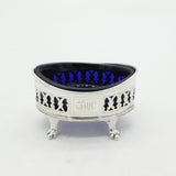 George III Sterling Silver Pierced Paw Foot Salt Cellar Antique 1805 Sheffield
