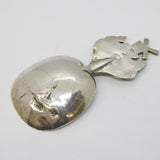 Sterling Silver Dutch Windmill Sailing Scene Tea Caddy Spoon Antique 1926 London