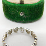 9ct White Gold & Diamond Set Heart Shaped Eternity Ring Vintage c1990 Sheffield