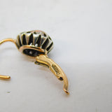 Victorian Pair of 9ct Rose Gold Cabochon Water Opal Hook Earrings Antique