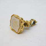 George III 9ct Yellow Gold Carved Sardonyx Intaglio Seal Fob Antique c1820