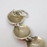 Mexican Sterling Silver Multi-Colour Agate Set Panel Bracelet Vintage c1970