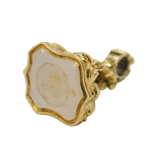George III 9ct Yellow Gold Carved Sardonyx Intaglio Seal Fob Antique c1820