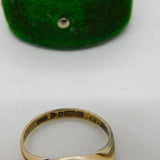 9ct Yellow Gold, Ruby & Seed Pearl Boat Ring Antique 1912 Chester Art Deco