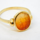 Ancient Roman 18ct Yellow Gold & Red Agate Dioscuri Castor & Pollux Signet Ring 1st Century BCE