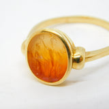 Ancient Roman 18ct Yellow Gold & Red Agate Dioscuri Castor & Pollux Signet Ring 1st Century BCE