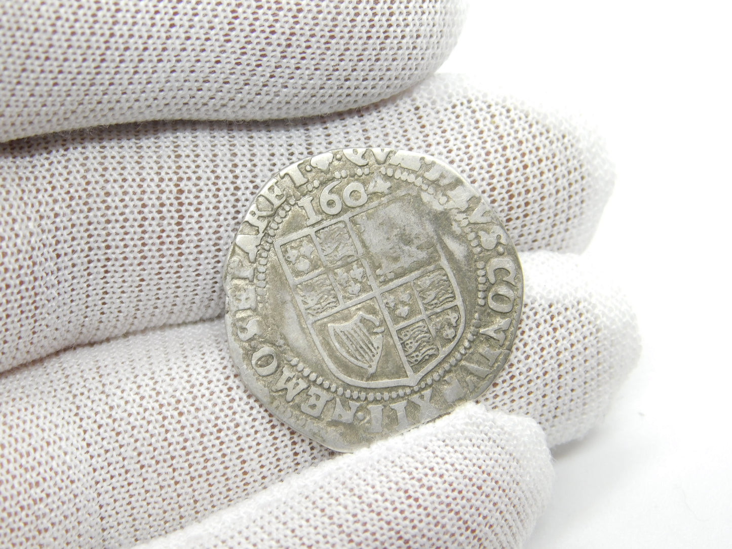 King James I Hammered Silver Sixpence Coin 1604 Fine Condition Antique