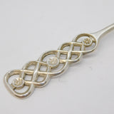 Norwegian David Andersen .830 Silver Floral Knot Teaspoon Antique c1940 Deco
