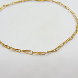 9ct Yellow Gold Wirework Link Bracelet Vintage c1970 7.5" Length