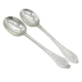 William III Britannia Standard Silver Dog Nose Spoons Pair Antique 1702 London