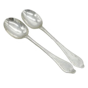 William III Britannia Standard Silver Dog Nose Spoons Pair Antique 1702 London