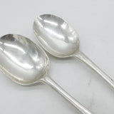 William III Britannia Standard Silver Dog Nose Spoons Pair Antique 1702 London