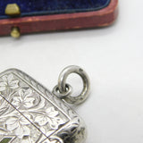 Victorian Sterling Silver Connemara Marble Inlay 'Cork' Novelty Vesta Case 1901
