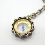 Victorian Sterling Silver Trombone Albert Watch Chain, Compass Antique 1894 London