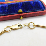 9ct Gold Victorian Style Trombone & O Link Bracelet Vintage 1988 London