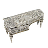 Victorian Sterling Silver Miniature Piano Form Snuff Box Antique 1901 London