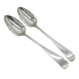 Scottish Provincial Perth Sterling Silver Pair of Serving Spoons Antique c1800