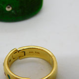 18ct Yellow Gold, Diamond, Emerald, Ruby & Sapphire Dress Ring Vintage c1990