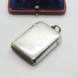 Victorian Sterling Silver Connemara Marble Inlay 'Cork' Novelty Vesta Case 1901