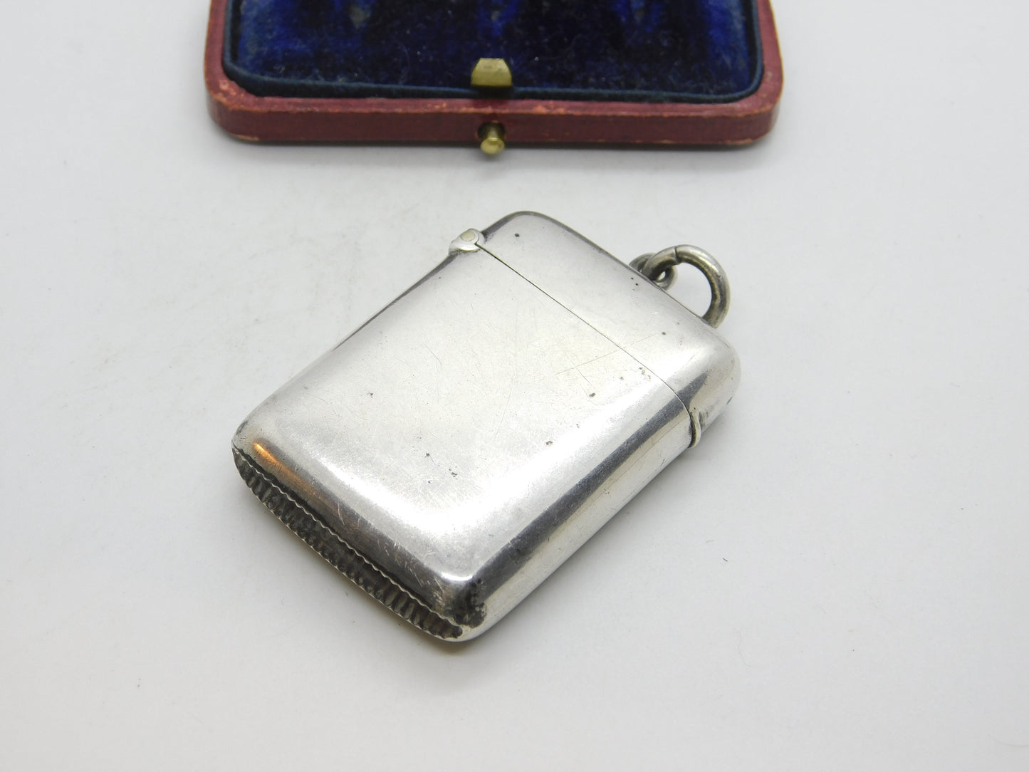 Victorian Sterling Silver Connemara Marble Inlay 'Cork' Novelty Vesta Case 1901