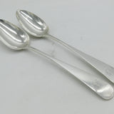 Scottish Provincial Perth Sterling Silver Pair of Serving Spoons Antique c1800