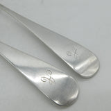 Scottish Provincial Perth Sterling Silver Pair of Serving Spoons Antique c1800