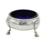 George II Sterling Silver Floral Paw Foot Salt Cellar Antique 1743 London David Hennell I