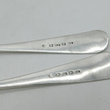 Scottish Provincial Perth Sterling Silver Pair of Serving Spoons Antique c1800