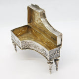 Victorian Sterling Silver Miniature Piano Form Snuff Box Antique 1901 London